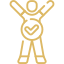 yoga and jumping jack practice icon